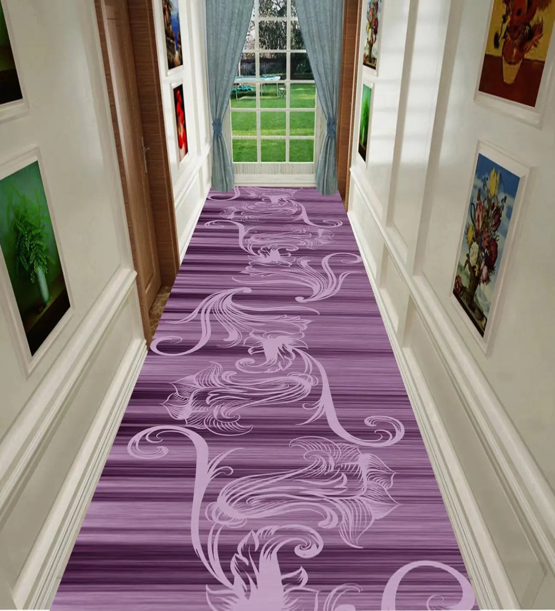 Nordic Geometric Long Corridor Carpet Light Luxury Home Hotel Runner Rugs Can Be Customized Villa Stair Mat Non-slip Hallway Rug