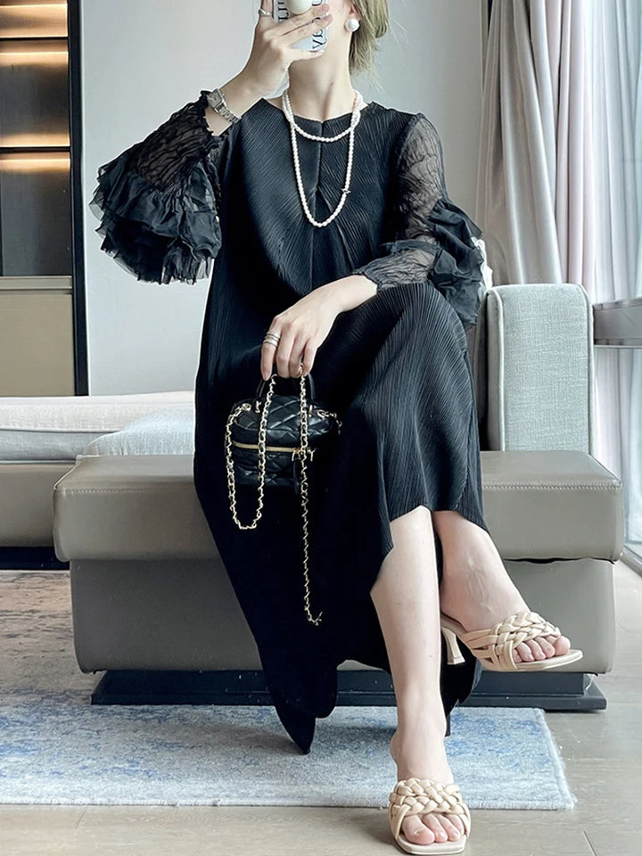 Stunning 2024 Summer Dress - Applique, Pleated, Gauze, A-Line - Limited Stock!