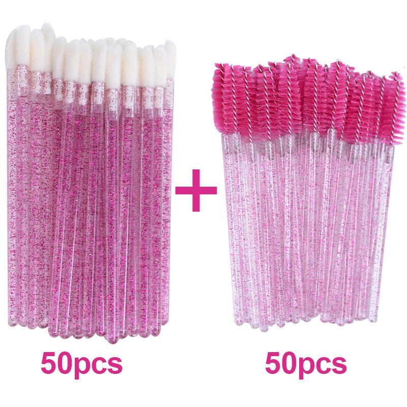 Get Flawless Makeup with 2-in-1 Disposable Brushes - 50pcs for Only $10!