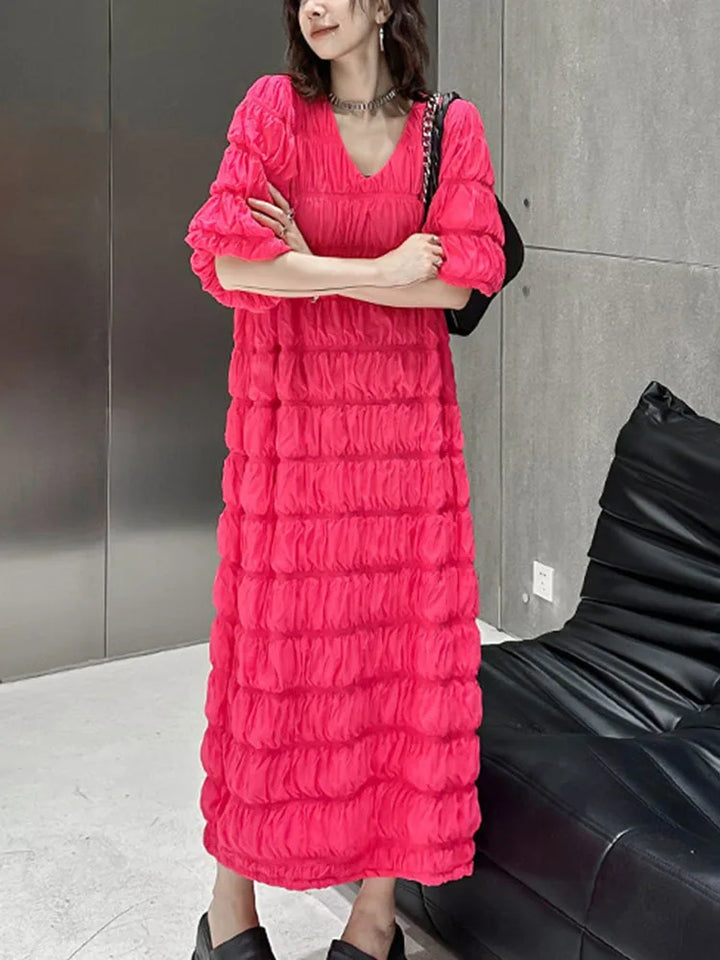 Stunning A-Line V-Neck Dress for Women - 2024 Collection