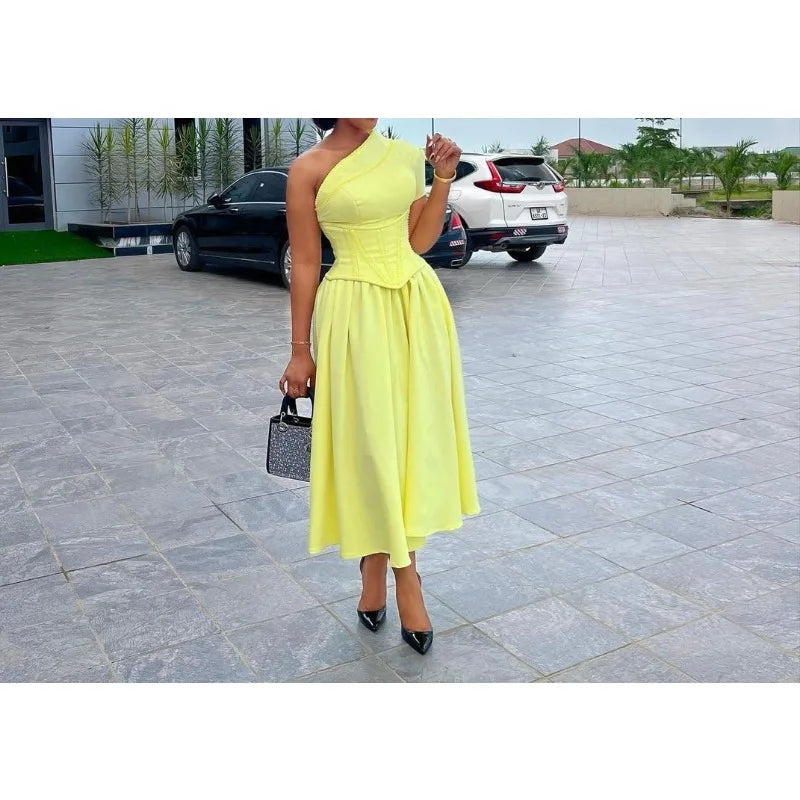 Stylish Fishbone Dress for Women - Autumn/Winter Collection