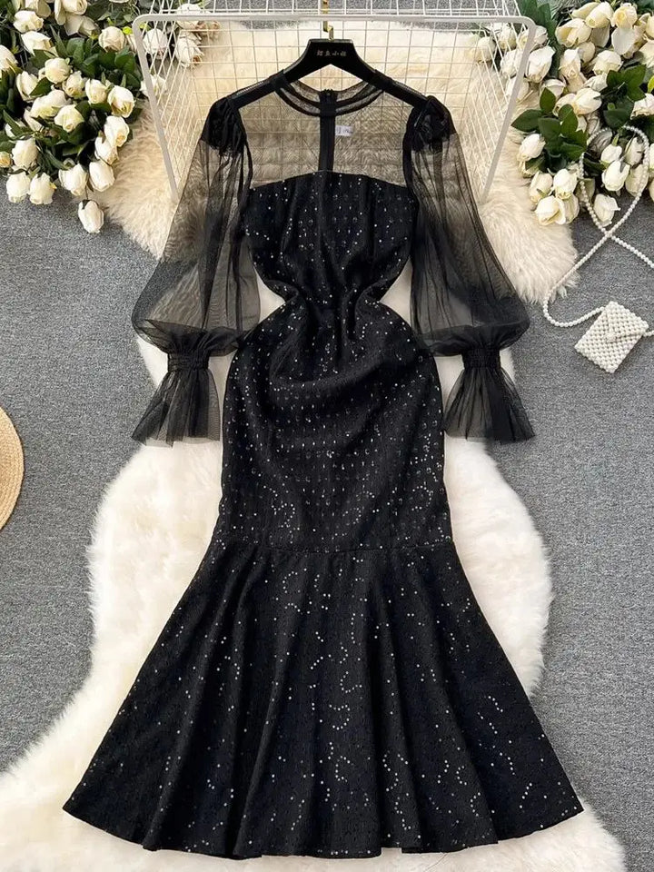 Women's Elegant Sequined Mermaid Party Dress