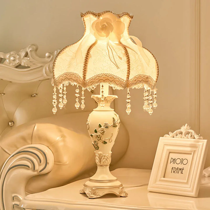 European vintage creative palace lace resin Table Lamps Romantic warm Dimmer Switch for BedsideFoyerStudioWedding room AS022