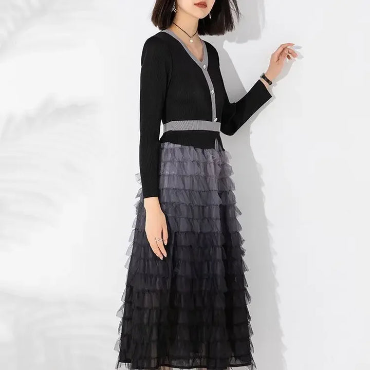 2023 Autumn Miyake Pleated Dress - Niche Design, Elastic & Fashionable - One Size