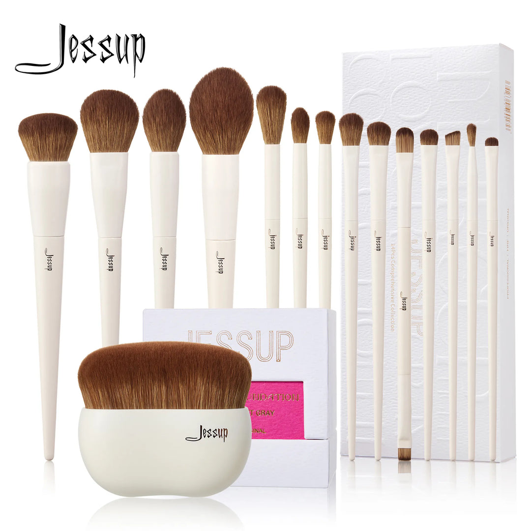 Upgrade Your Makeup Game with Jessup's 14pc Brush Set - Free Shipping!