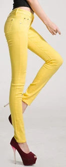 Elegant Office Pants for Women: Candy Color Pencil Trousers