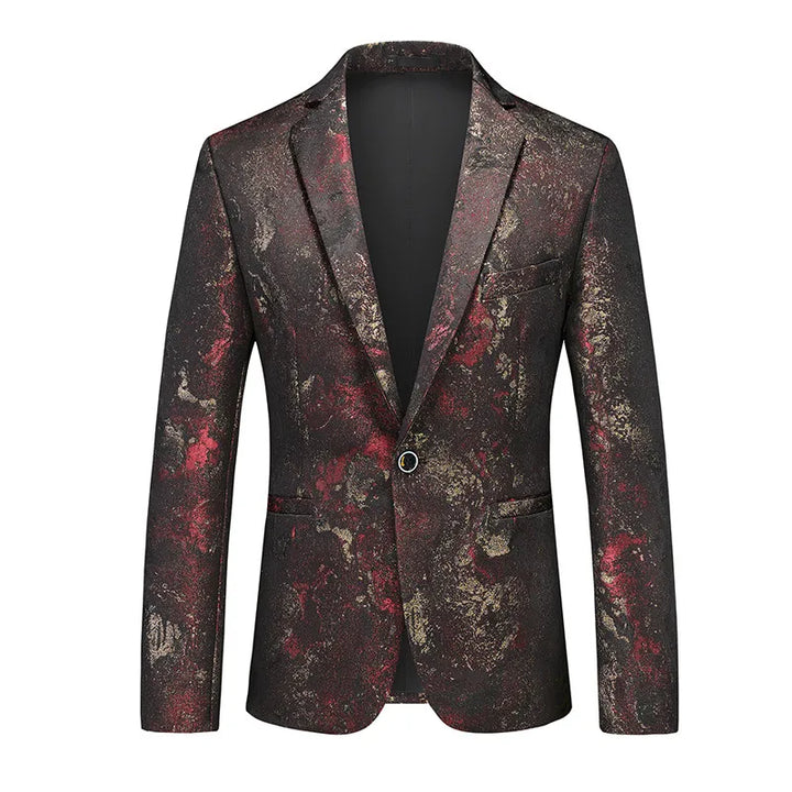 2024 Summer Men's Business Suit Jacket | Single Breasted Jacquard Blazers