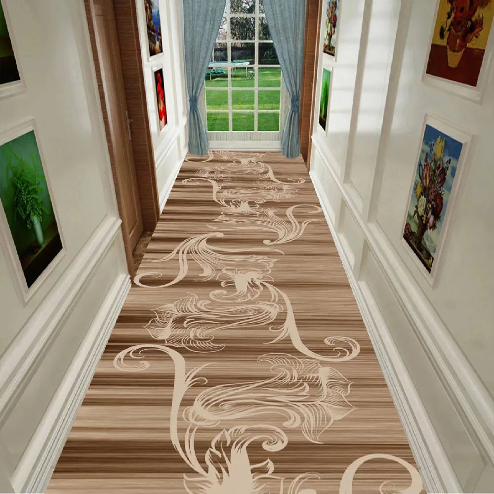 Nordic Geometric Long Corridor Carpet Light Luxury Home Hotel Runner Rugs Can Be Customized Villa Stair Mat Non-slip Hallway Rug