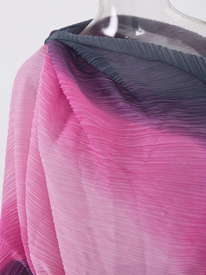 LANMREM 2024 Ruffle Dress | Color Gradient | Irregular | One Size | ASIAN Size