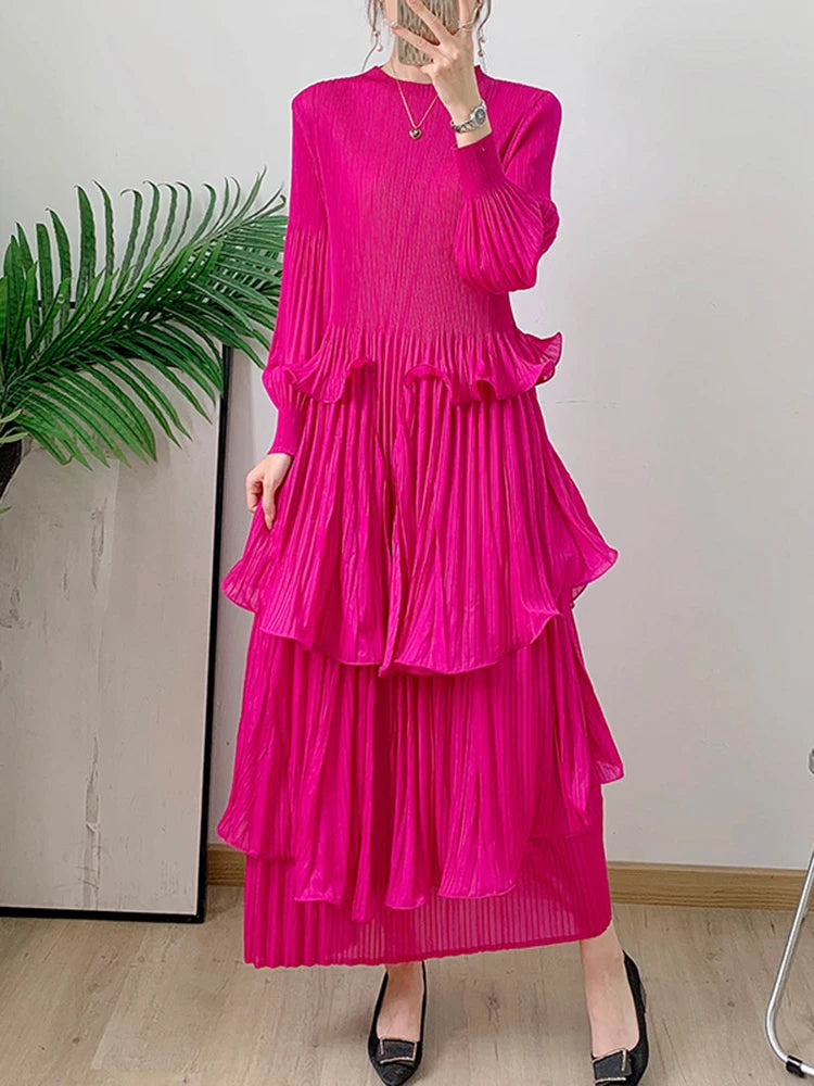 Chic Style Pleated Fungus Dress