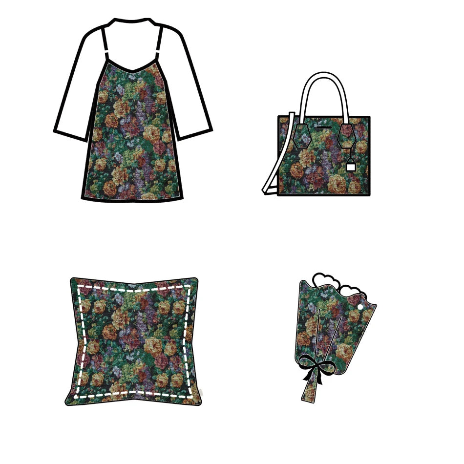 Retro Thick Jacquard Fabric - Autumn Winter Coat