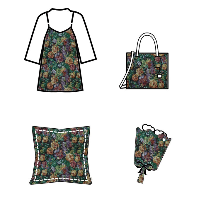 Retro Thick Jacquard Fabric - Autumn Winter Coat