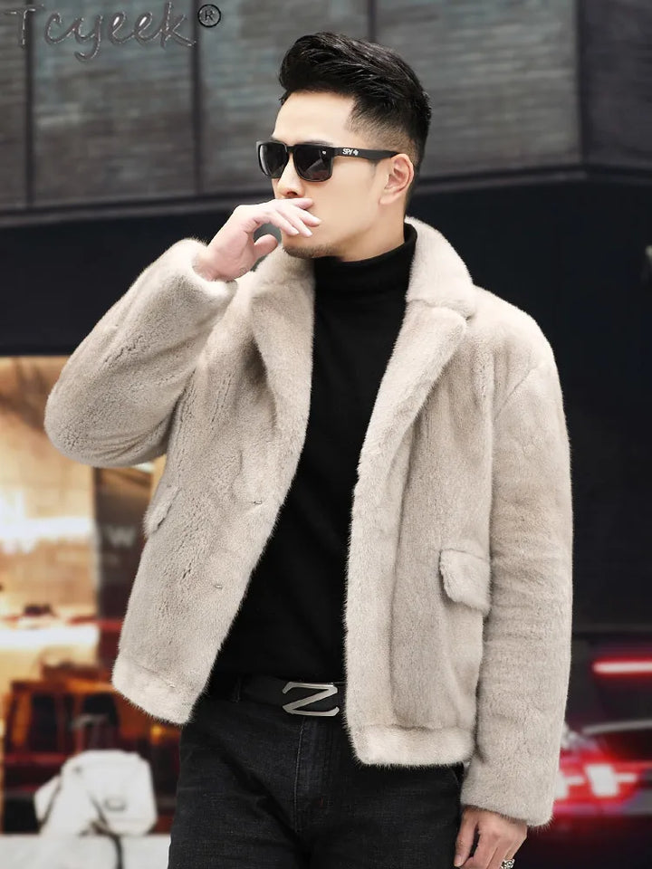 High Quality Mink Fur Coat - Men's Fashion