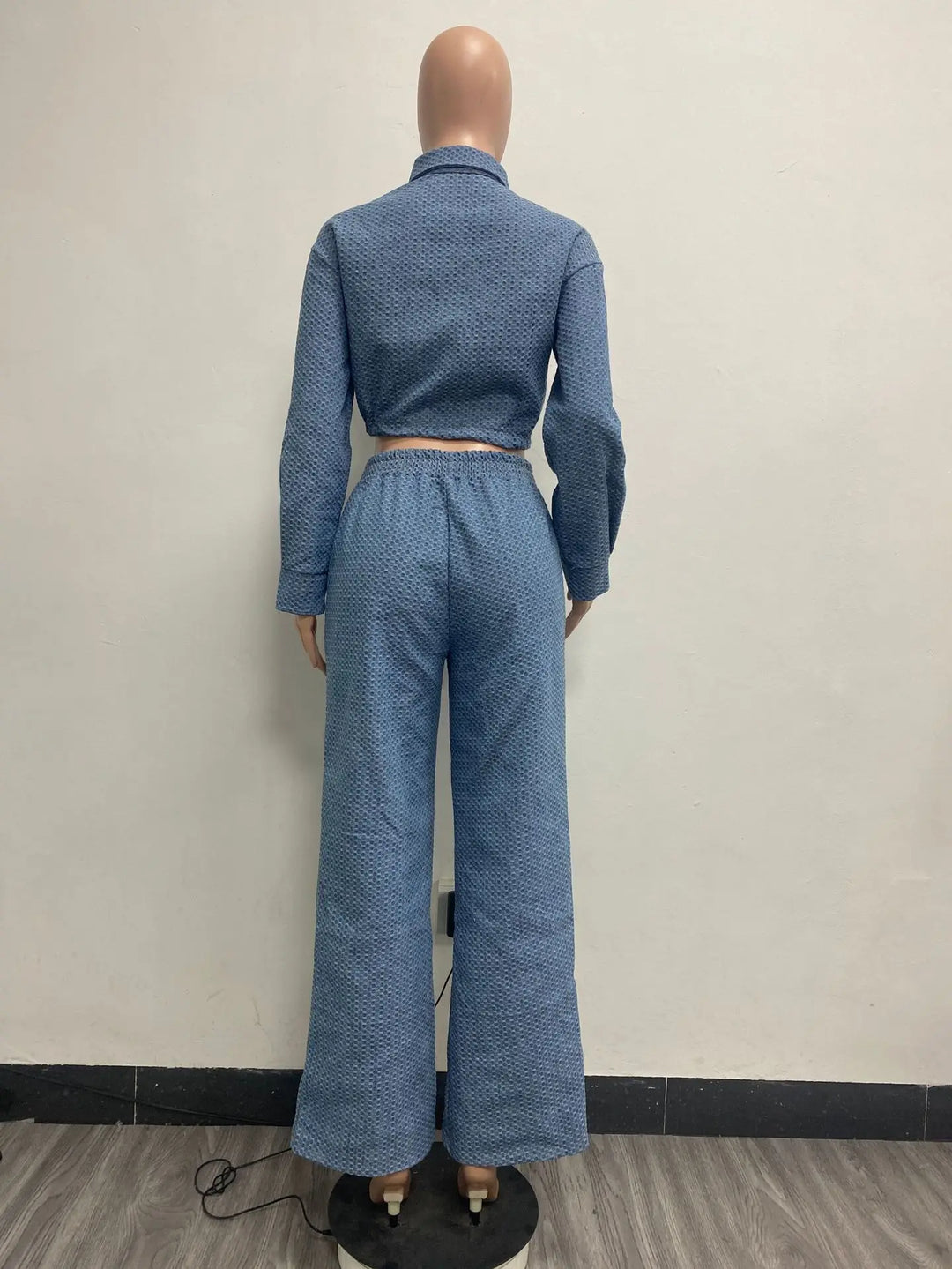 Stylish Denim Outfit Set: Top & Trousers for Sexy Women - High Quality & Fast Shipping!