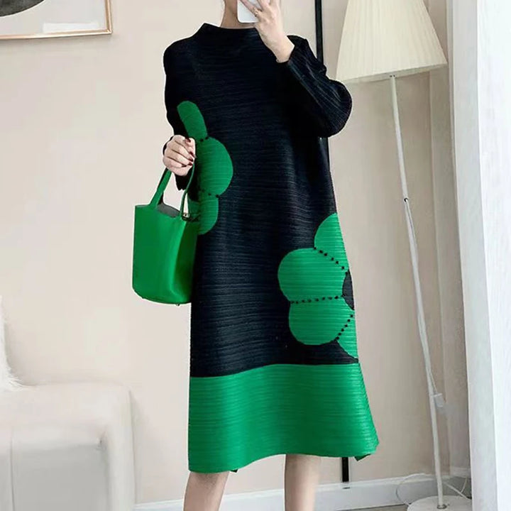 2023 Elegant French Pleated Dress for Women - Spring/Autumn Luxury Evening Wear