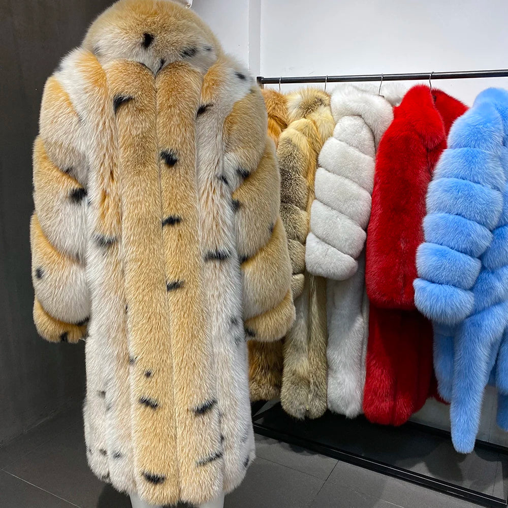 Luxury Fox Fur Coat 2024 - YOLOAgain Women's
