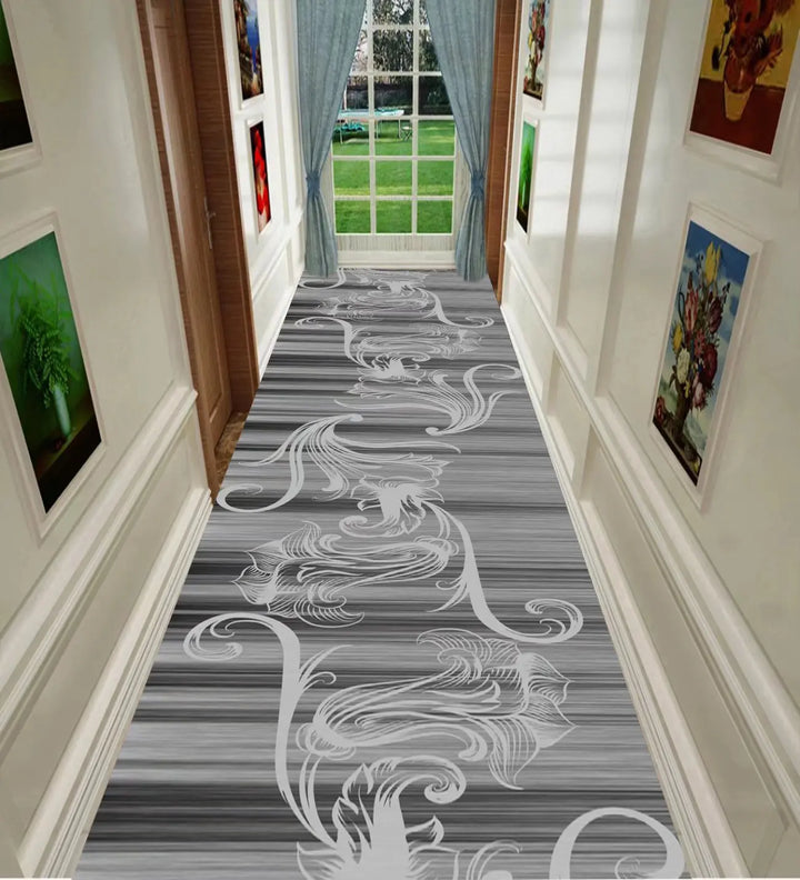 Nordic Geometric Long Corridor Carpet Light Luxury Home Hotel Runner Rugs Can Be Customized Villa Stair Mat Non-slip Hallway Rug