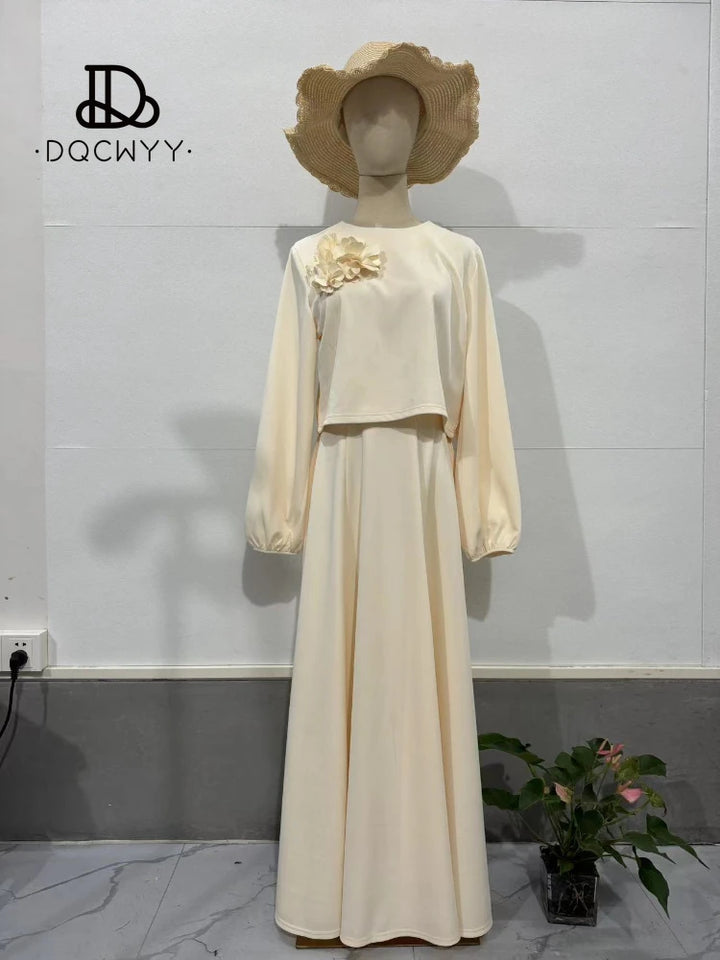 New Fashion Floral Skirts Two-piece Set for Women - Elegant Lady Skirt Sets