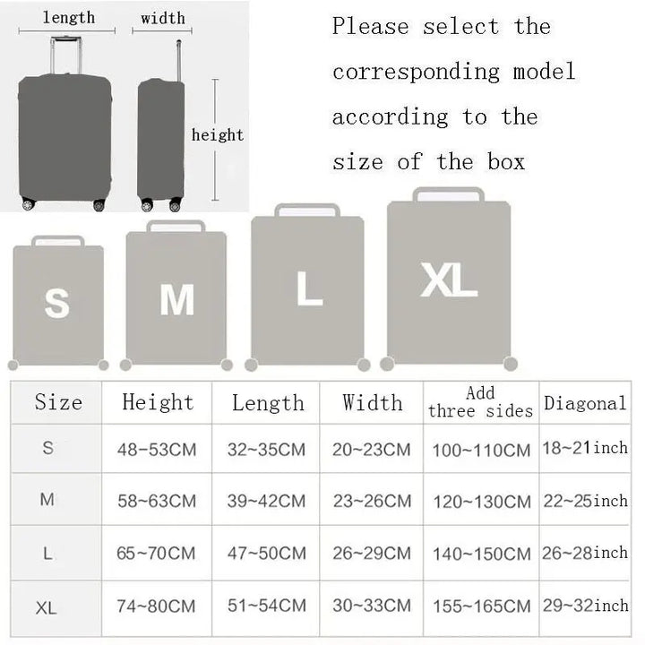 Travel in Style with Elastic Luggage Covers - Fits 18-32 Inch Suitcases | Polyester Material | Multiple Sizes Available