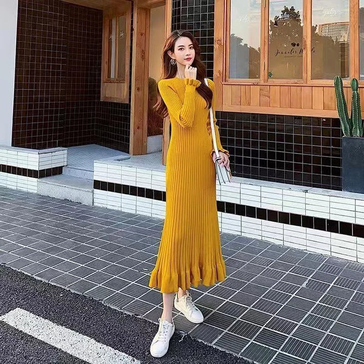 High Quality Yellow Maxi Dress - Crochet Robe - Spring Deals