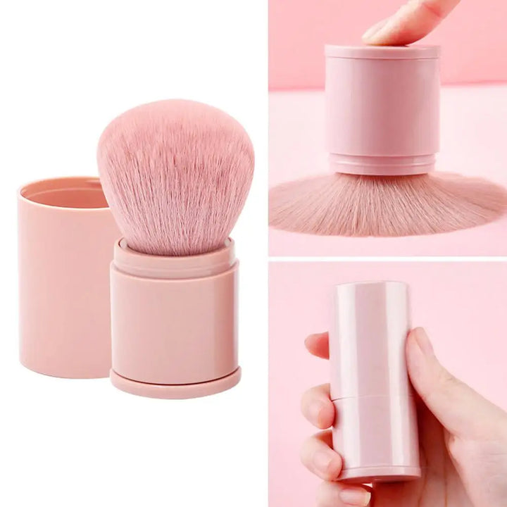 Retractable Blush Brush: Portable, Soft & Multi-Functional for Flawless Makeup