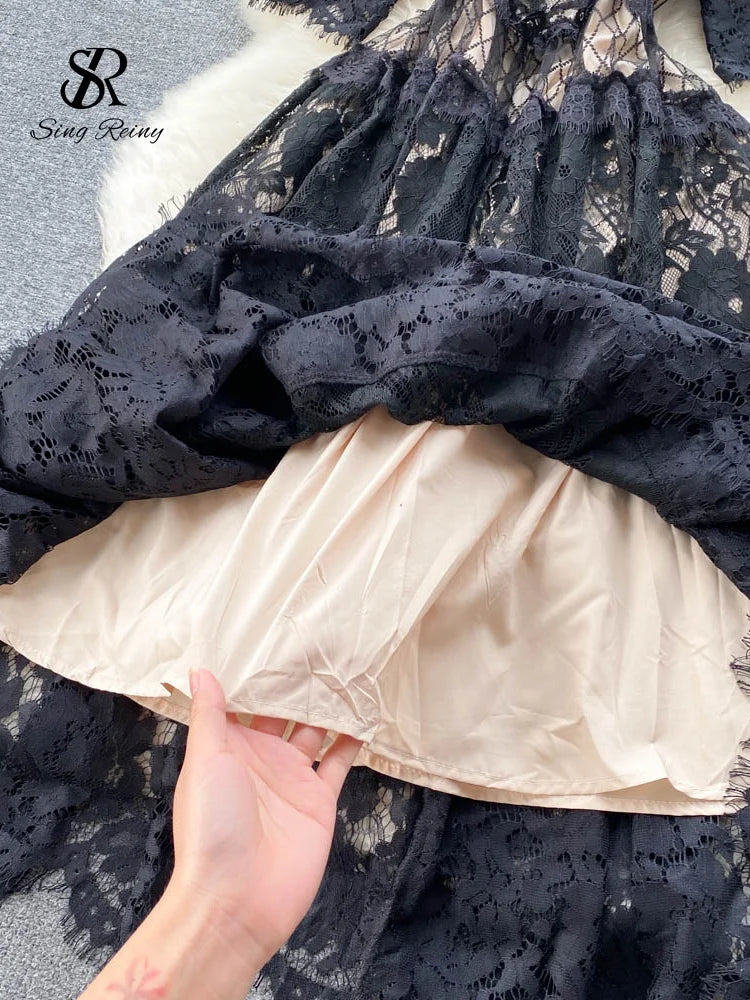 SINGREINY Lace Evening Party Dress 2022