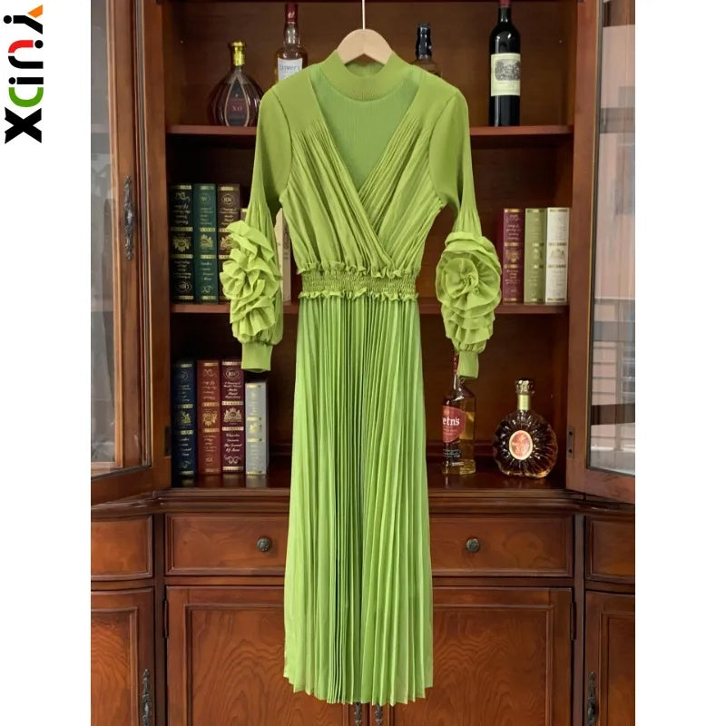 Stunning Miyake Flower Sleeve Dress - Handmade, Elegant, and Perfect for Summer 2024!