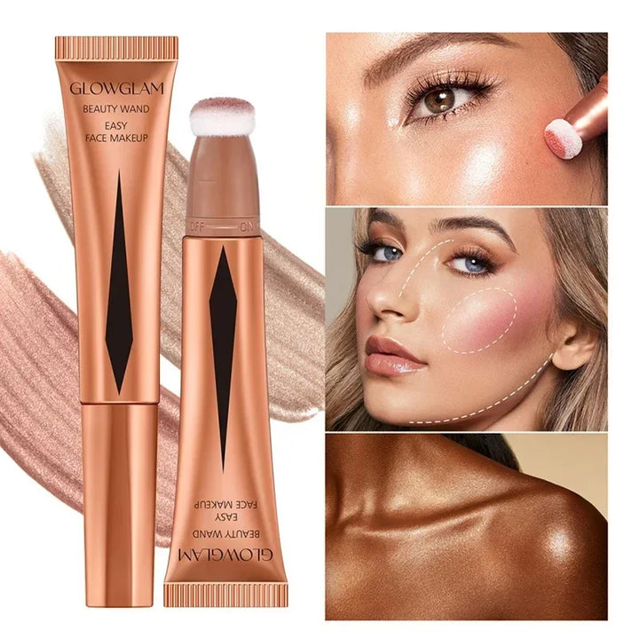 Get Glowing with Our Cream Bronzer Contour Wand - Perfect for Highlighting and Blushing!