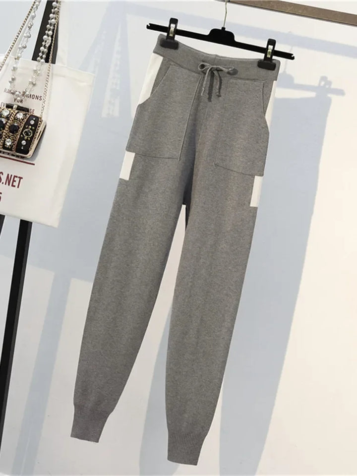 Stylish Knitted 2-Piece Set for Women | Autumn/Winter Sportswear Outfit