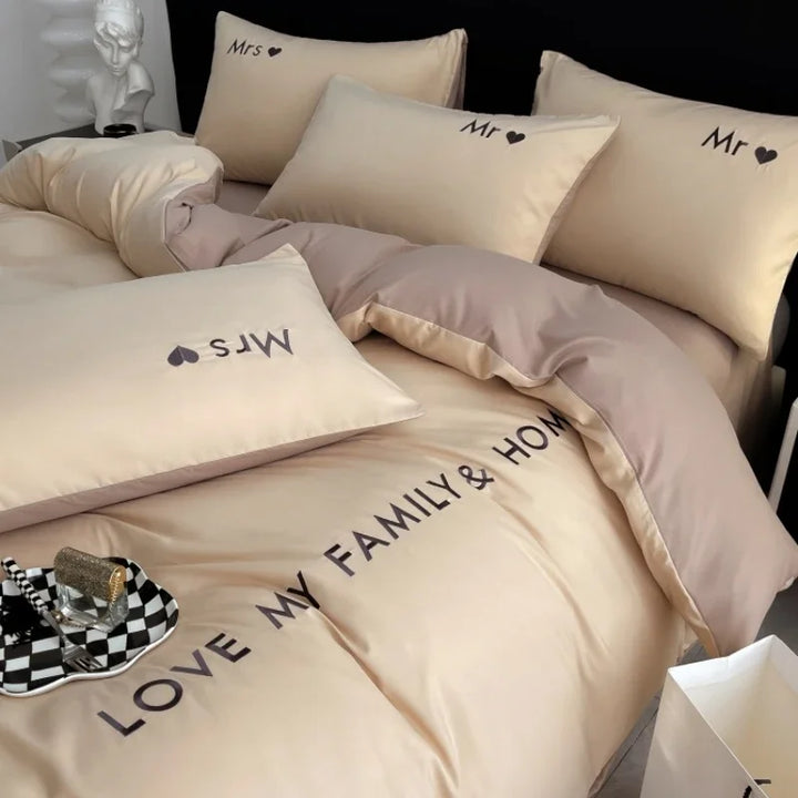 Luxury Egyptian Cotton Bedding Set - King, Queen, Twin Sizes