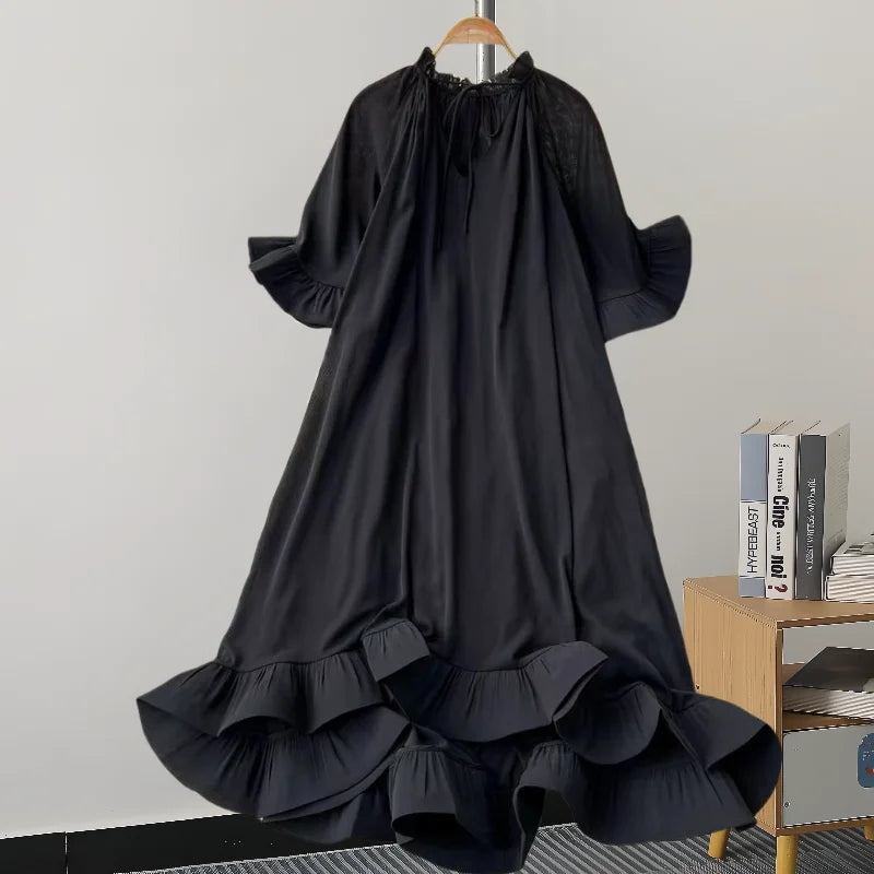 GVUW A Line Dress V Neck Flare Sleeve