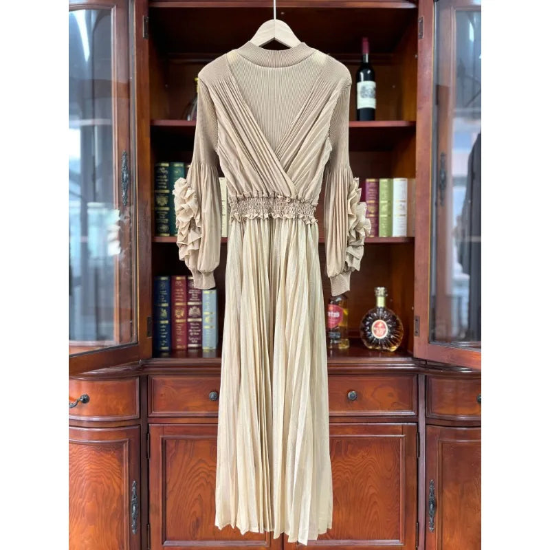 Stunning Miyake Flower Sleeve Dress - Handmade, Elegant, and Perfect for Summer 2024!