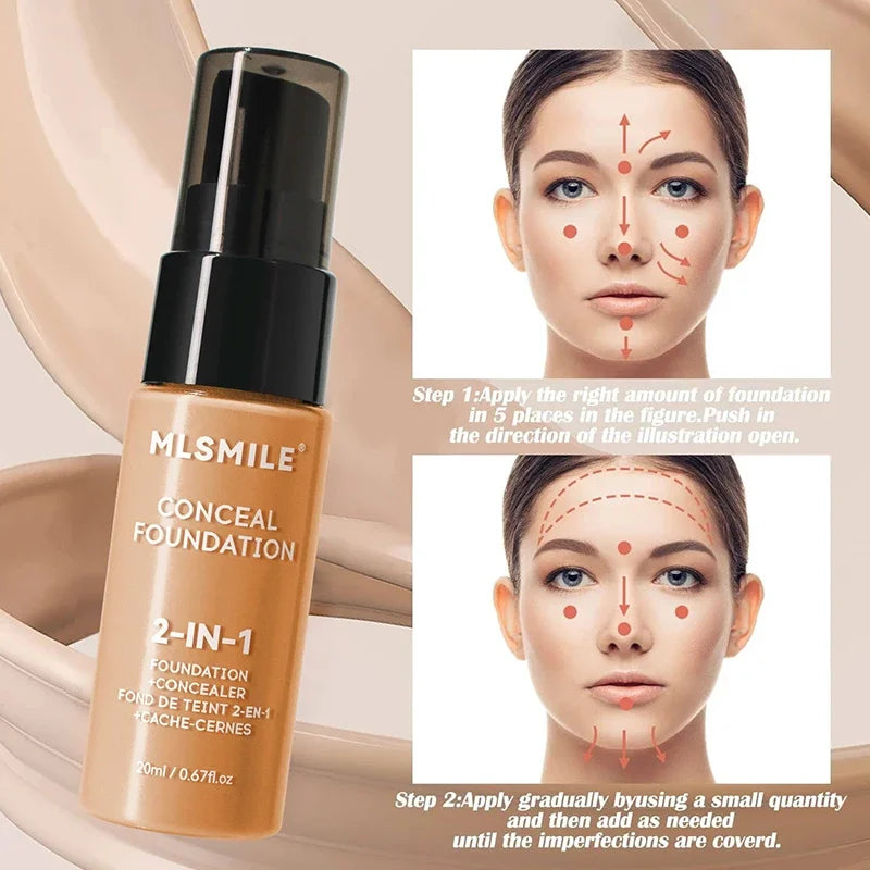 Flawless Matte Foundation: Long-lasting, Waterproof, Oil-Control Formula