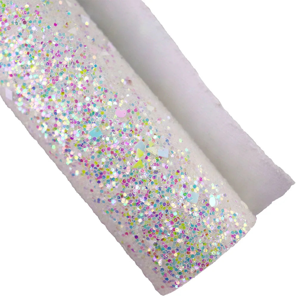 Chunky Glitter Fabric for Crafts - Shiny & Elastic