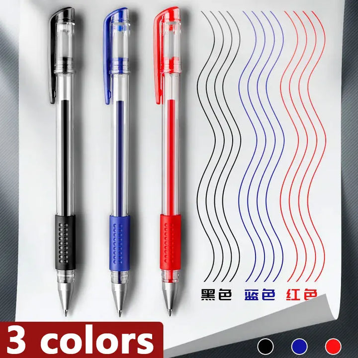 30PCS Gel Pen Set School supplies Black Blue Red ink Color 0.5mm Ballpoint pen Students School Office Stationery