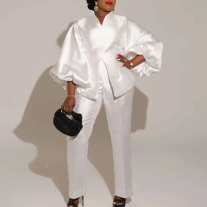 Upgrade Your Work Wardrobe: Women's Business Pants & Blouse Set