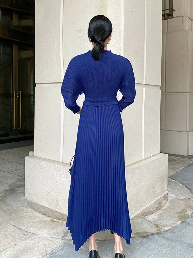 Stunning Navy Blue Maxi Dress - High End Party Clothing
