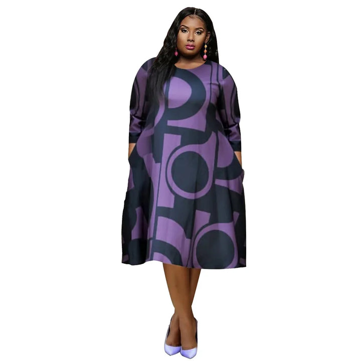 2023 Elegant Printed Midi Dress - Plus Size, Wholesale - Shop Now!