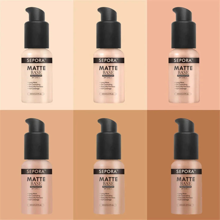 Get Flawless Skin with 30ml SEPORA Liquid Foundation - Waterproof, Long-Lasting, and Brightening!