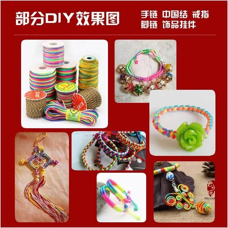 30M/Roll 0.4mm Nylon Cord Thread Chinese Knot Macrame Cord Bracelet Braided String DIY Tassels Beading Shamballa String Thread