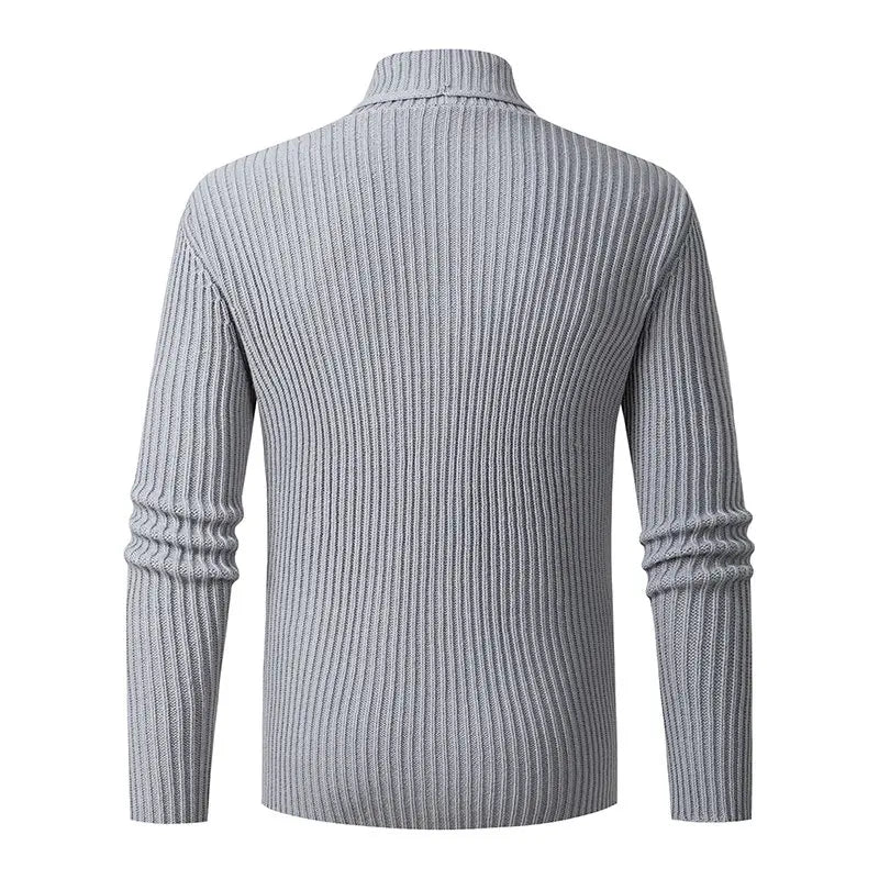 New Winter Mens Knitted Cardigan V-Neck Casual Striped Sweater Coats Men Warm Clothing Solid Color Thicken Cardigan