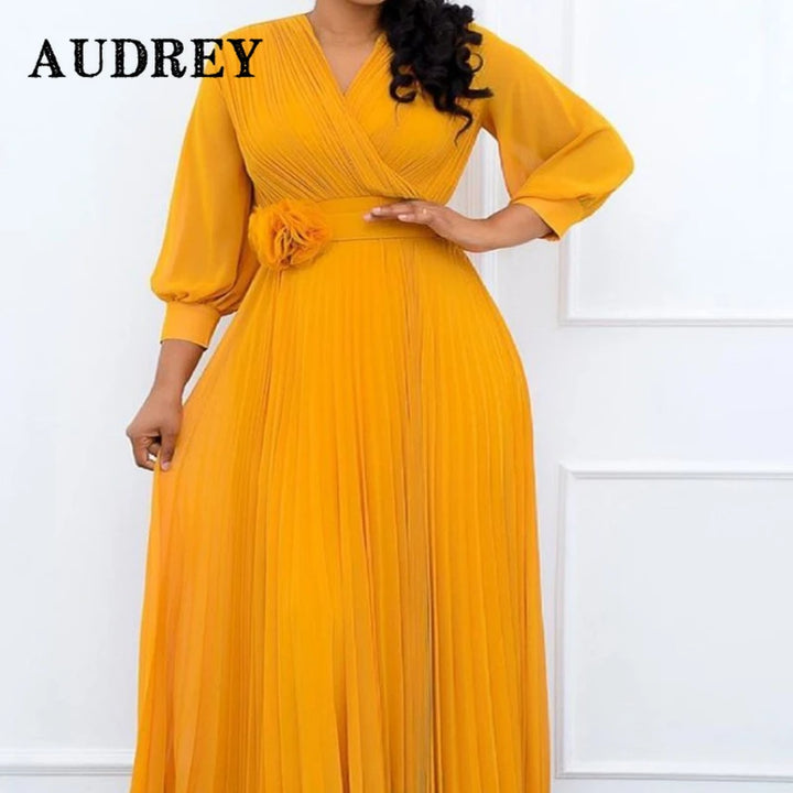 Elegant Plus Size Long Sleeve Dress