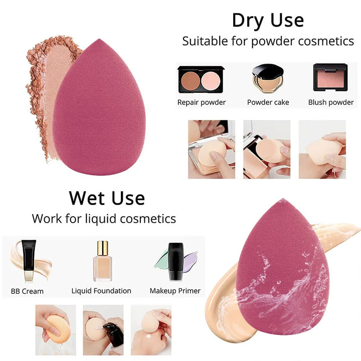 Get Flawless Makeup with 4/8pcs Soft Beauty Sponges - Perfect for Concealer, Foundation, and Blush!