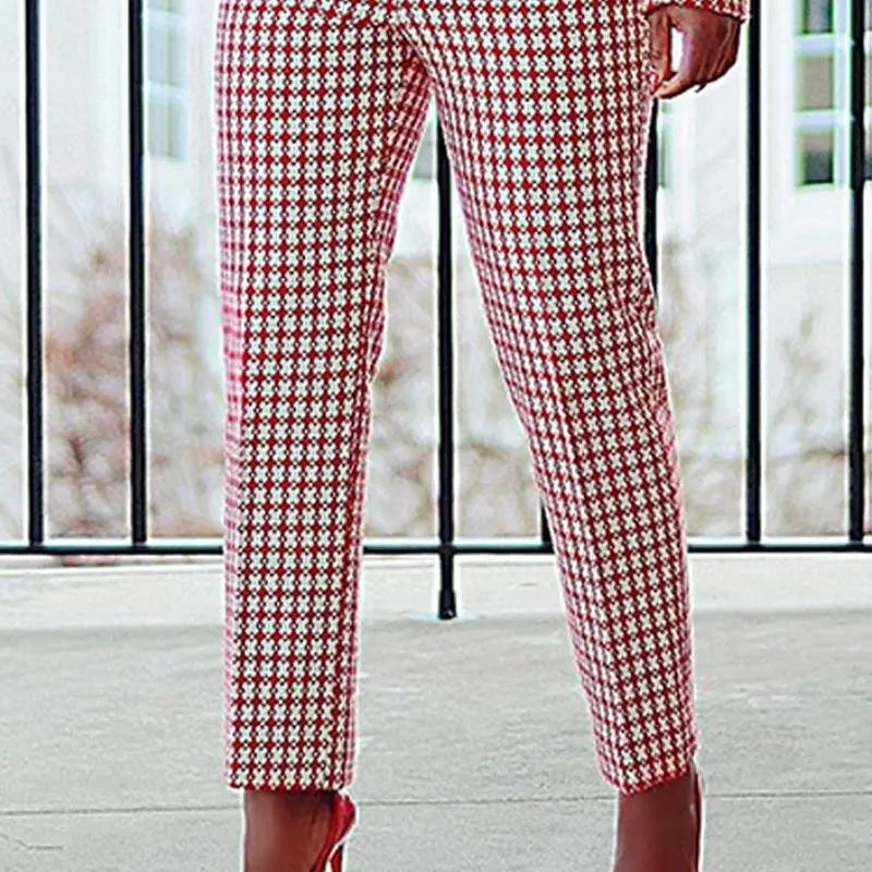 2023 Autumn Winter Women's Houndstooth Suit - Classic Business Set