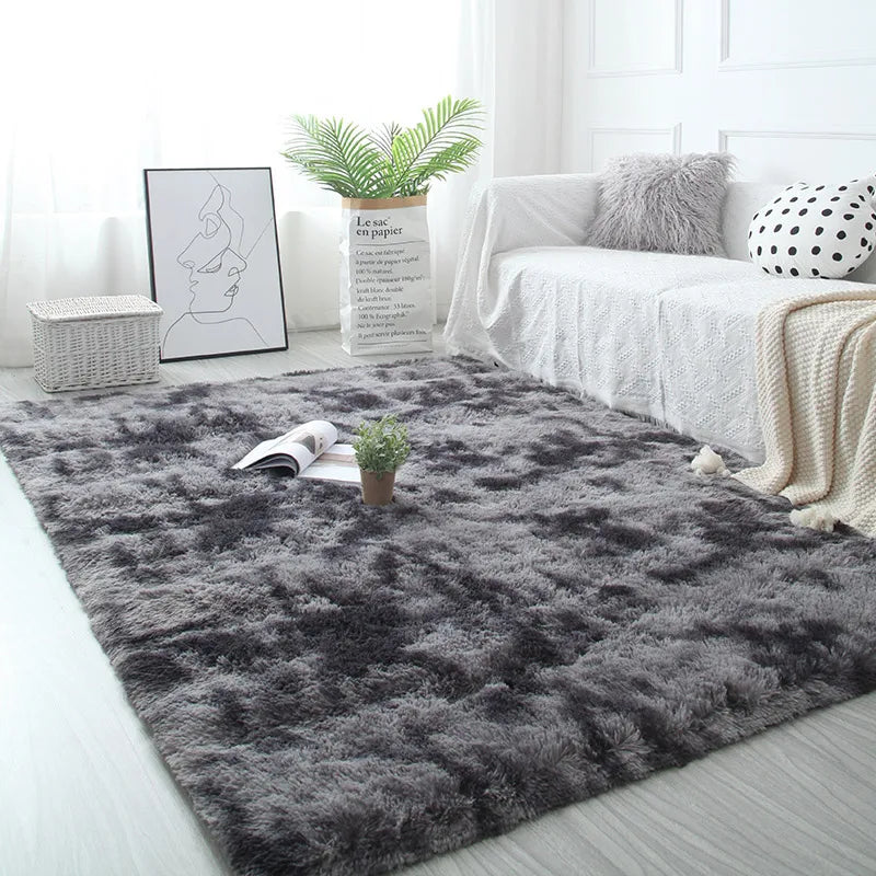 White Fluffy Hall Carpet Modern Living Room Bedroom Home Decor Large Mats Thickened Non-Slip Girl Children's Room Pink Furry Rug