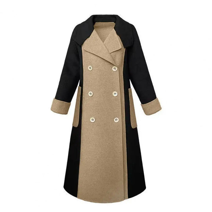Stylish Lady Coat Double-sided Keep Warm Pockets Anti-wrinkle Lapel Women Winter Coat