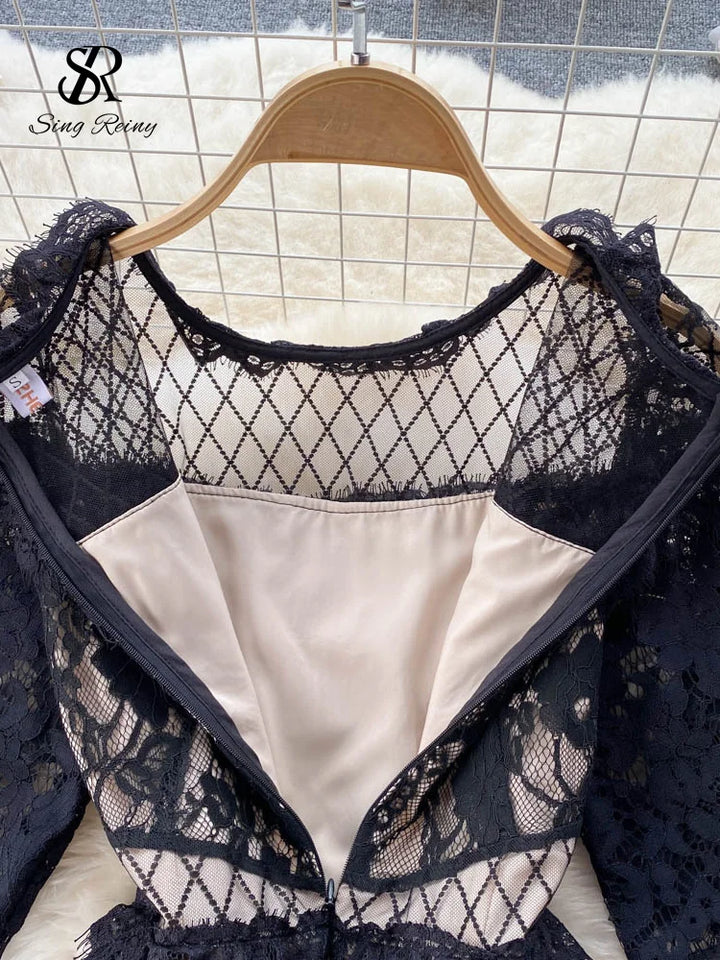 SINGREINY Lace Evening Party Dress 2022