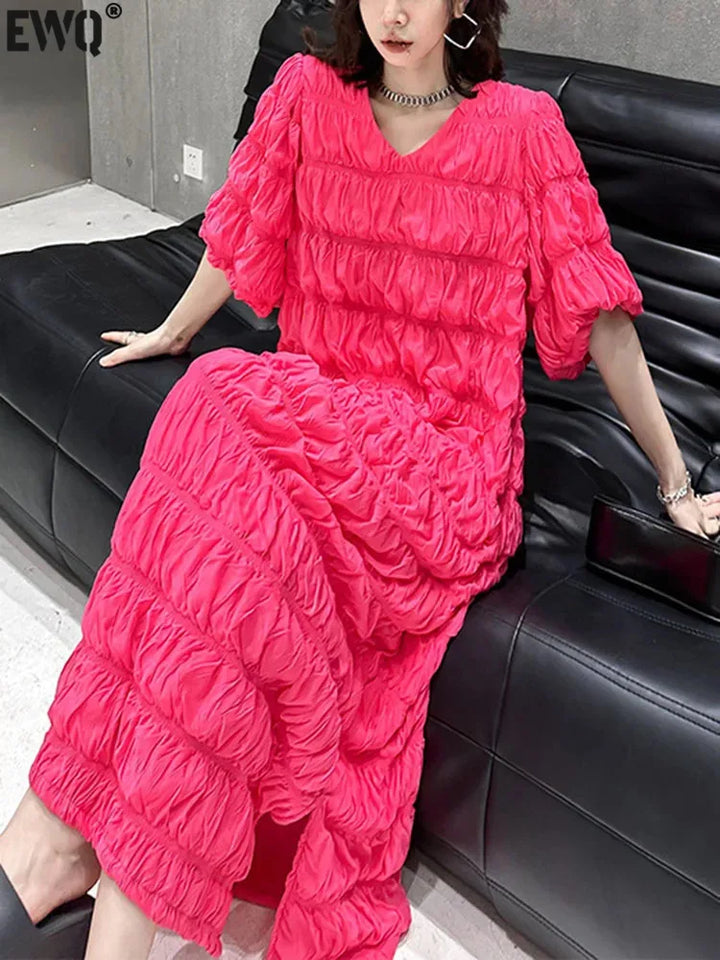 Stunning A-Line V-Neck Dress for Women - 2024 Collection