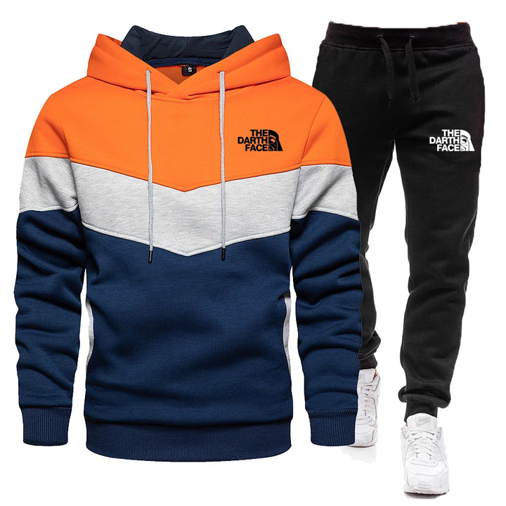 2023 New Men Hoodies Sweatshirt+Sweatpants Suit Autumn Winter Brand Sportswear Sets Tracksuit Men's Pullover Jacket Set