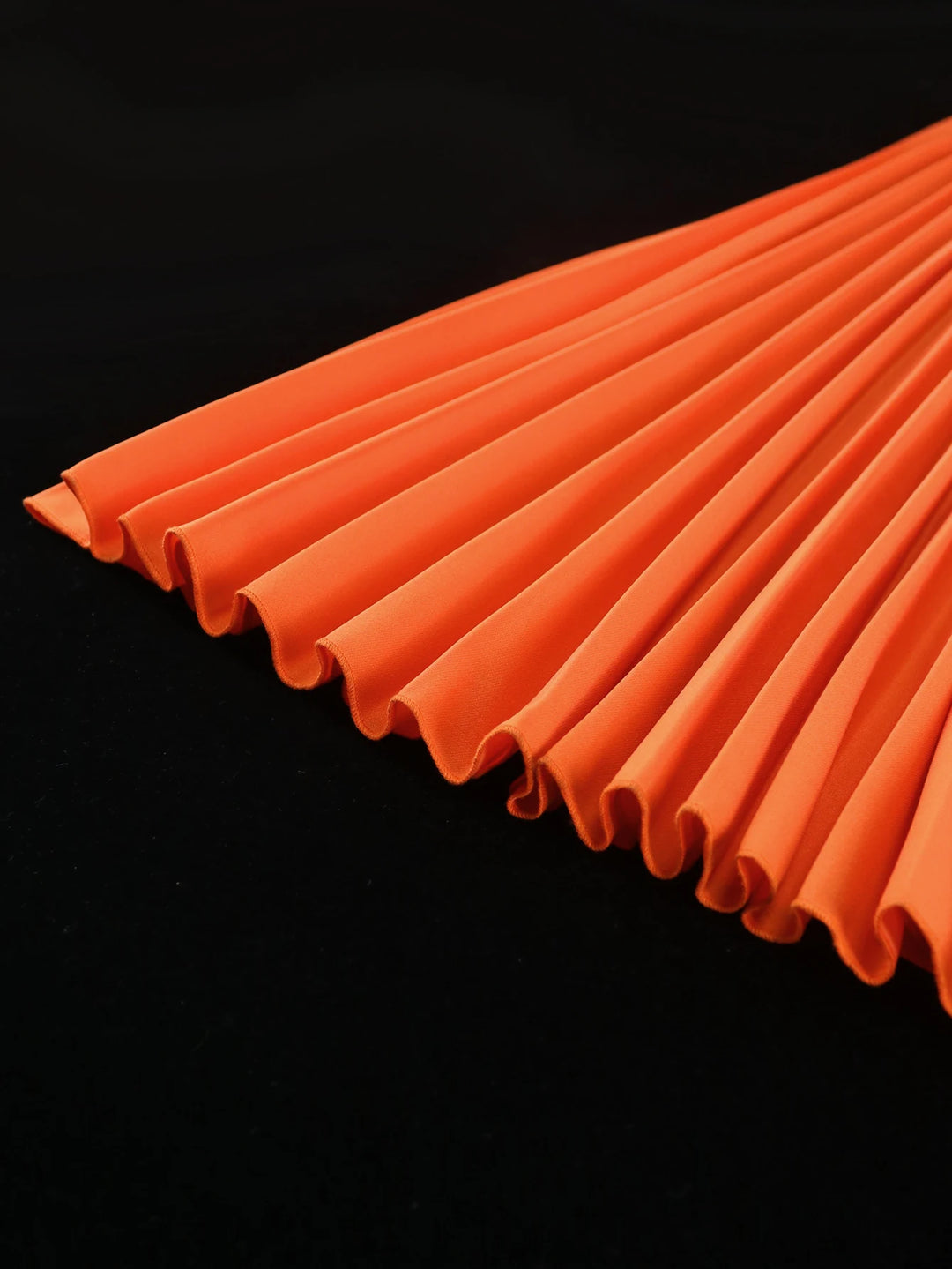 Plus Size V Neck Orange Dress: Long Prom, Office, Cocktail Event Outfit - 142cm Length, 28cm Sleeve